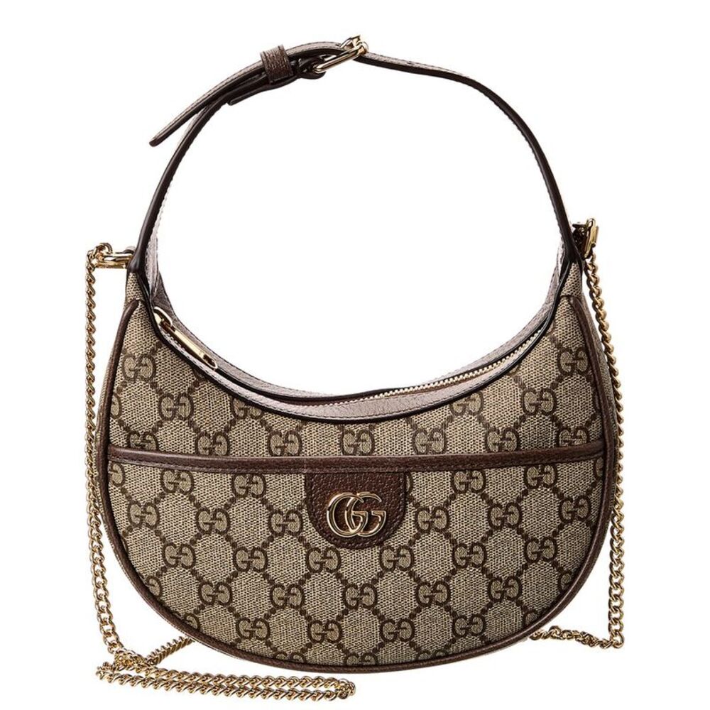 Gucci Ophidia Mini Gg Supreme Canvas & Leather Hobo Bag, Beige